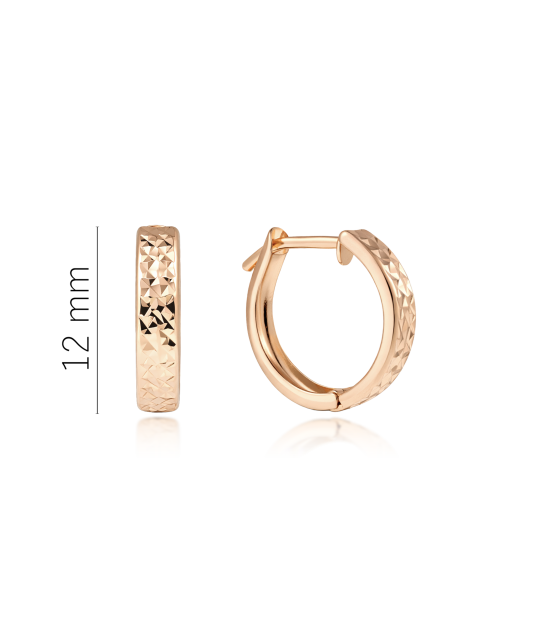Engraved Gold Earrings