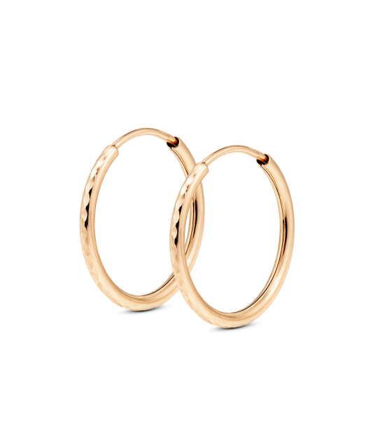 Engraved Gold Earrings