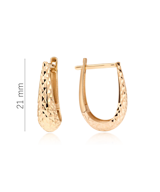 Engraved Gold Earrings