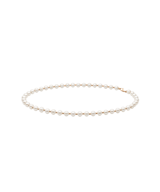Pearl necklaces with gold
