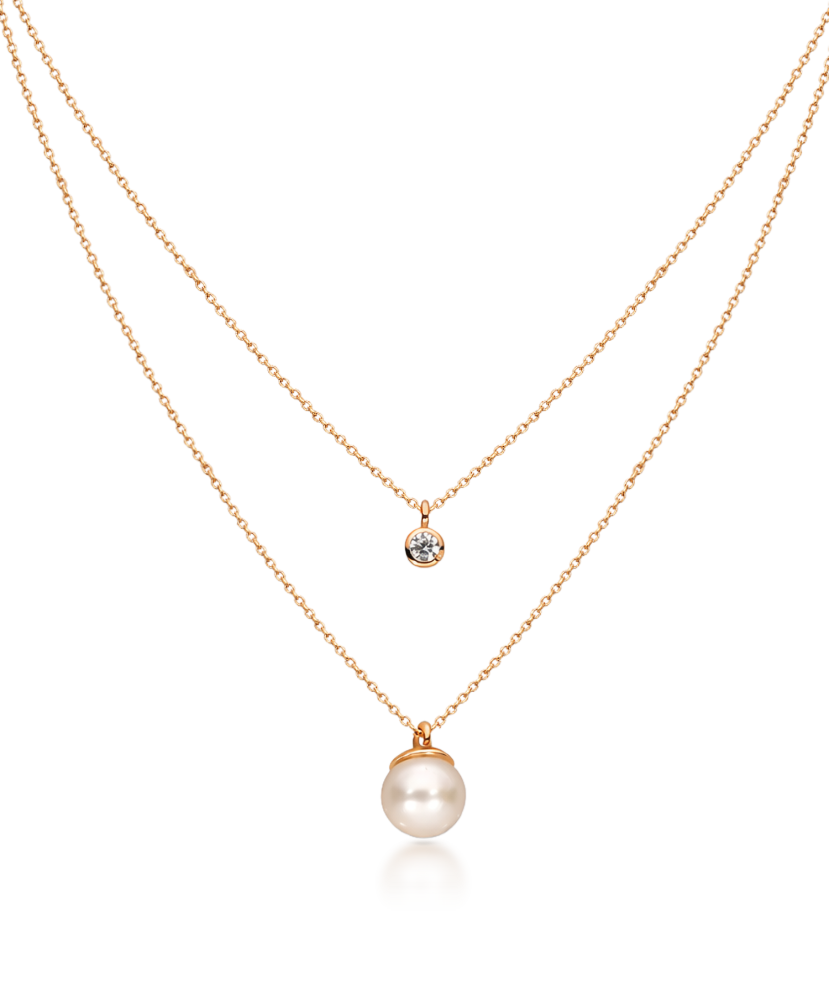 Gold chain with pearl pendant