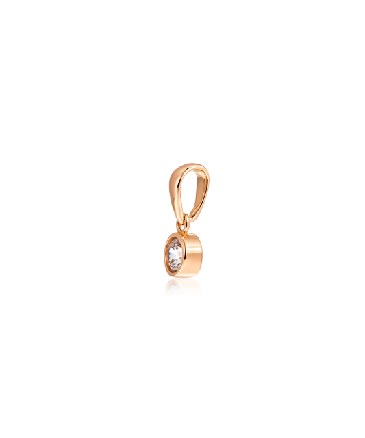 Gold pendant with zirconium