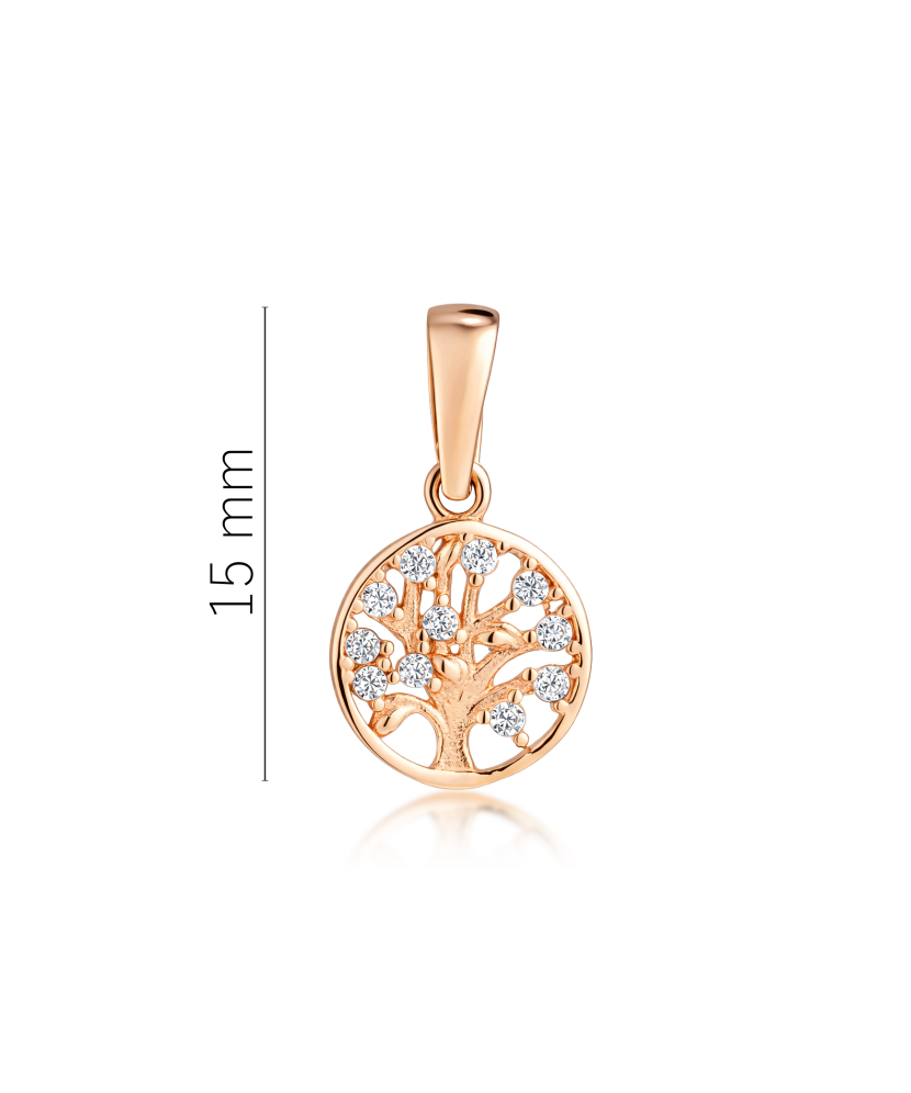 Gold pendant with zircons "Tree of life"