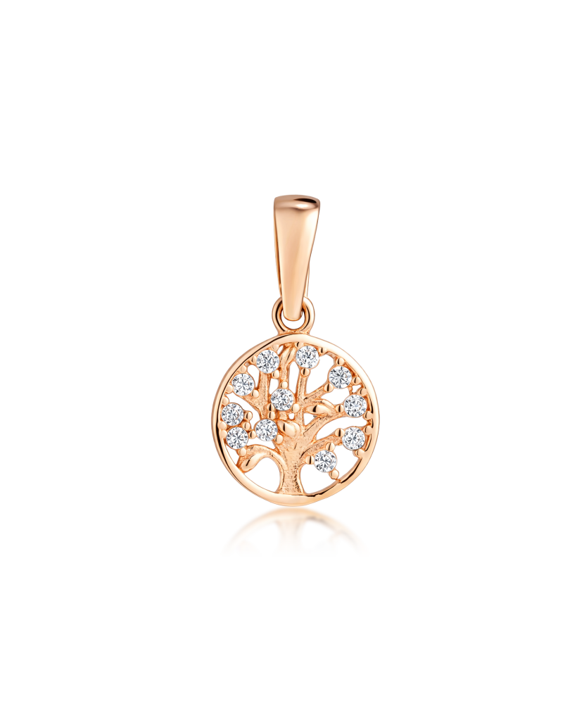 Gold pendant with zircons "Tree of life"