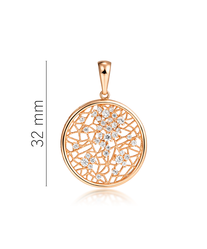 Gold pendant with zircons