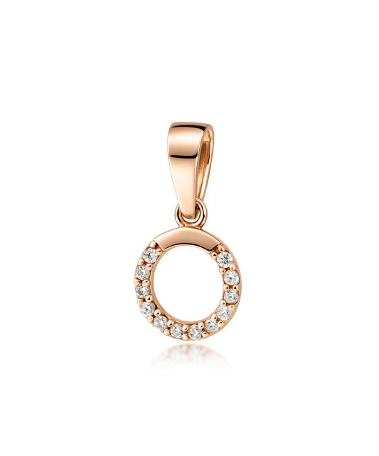 Gold pendant with zircons