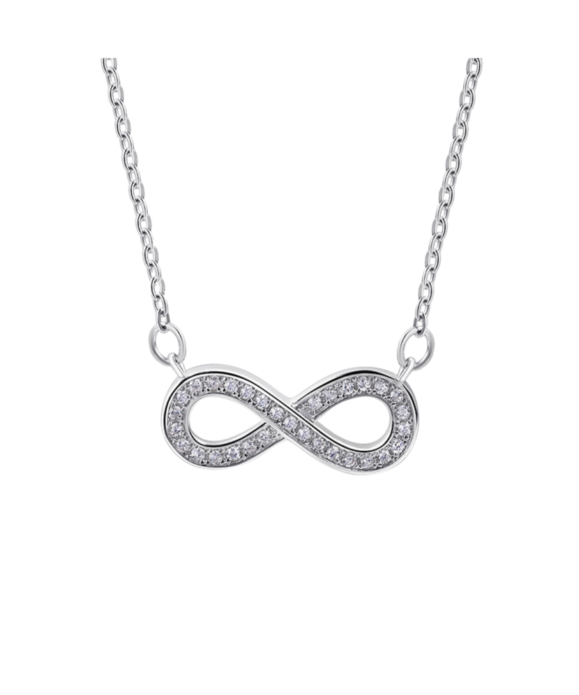 Sterling silver chain with zirconium pendant