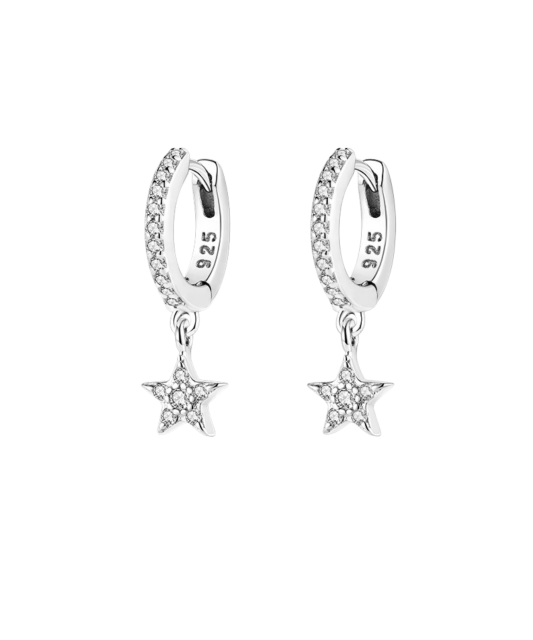 Sterling silver earrings with zircons