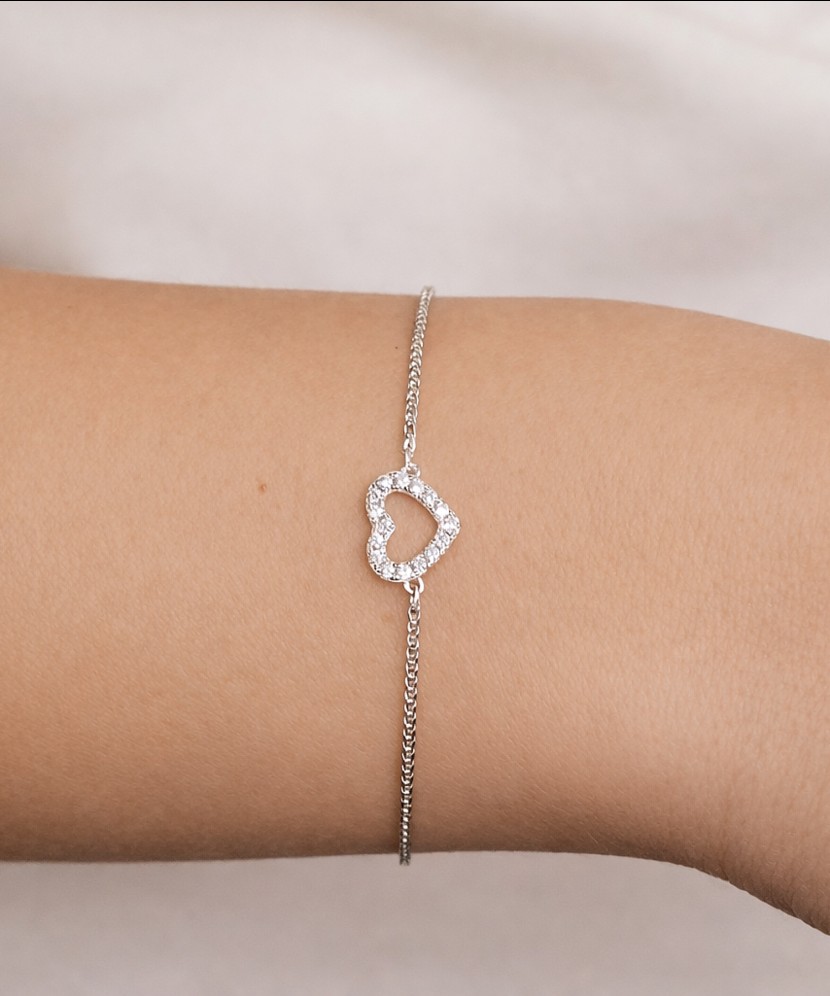 Sterling Silver bracelet with zircons