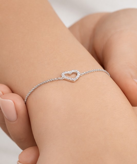 Sterling Silver bracelet with zircons