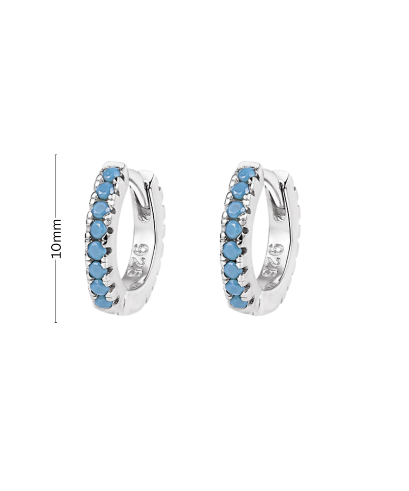 Lasten hopeiset korvakorut zirkoniumilla