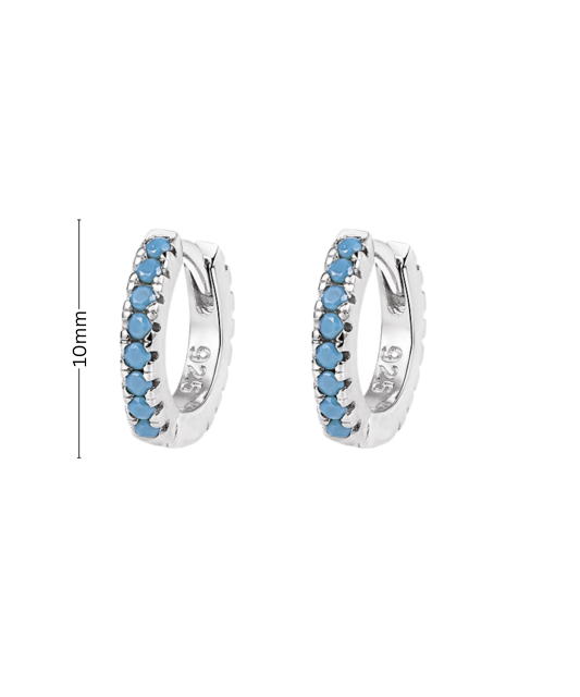 Children's Silver Earrings with Zirconia