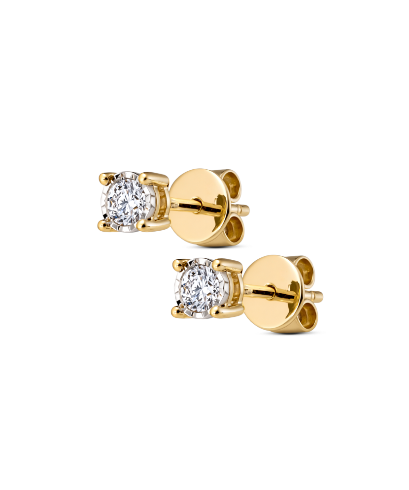Yellow Gold earrings with diamonds