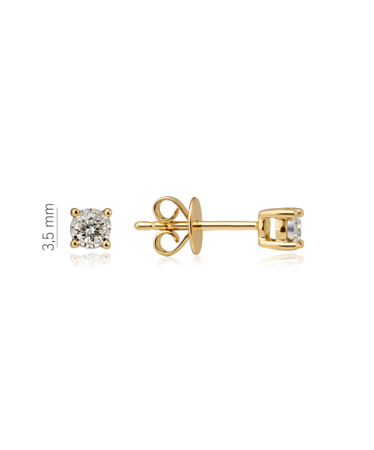 Yellow Gold earrings with diamonds