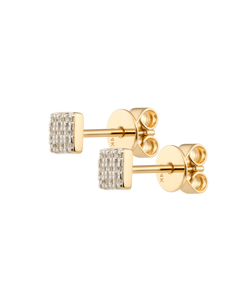 Yellow Gold earrings with diamonds