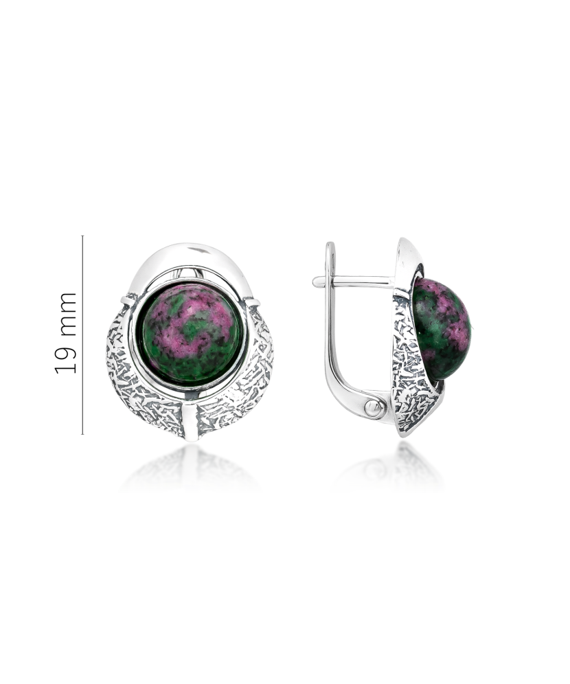 Sterling silver earrings with jasper