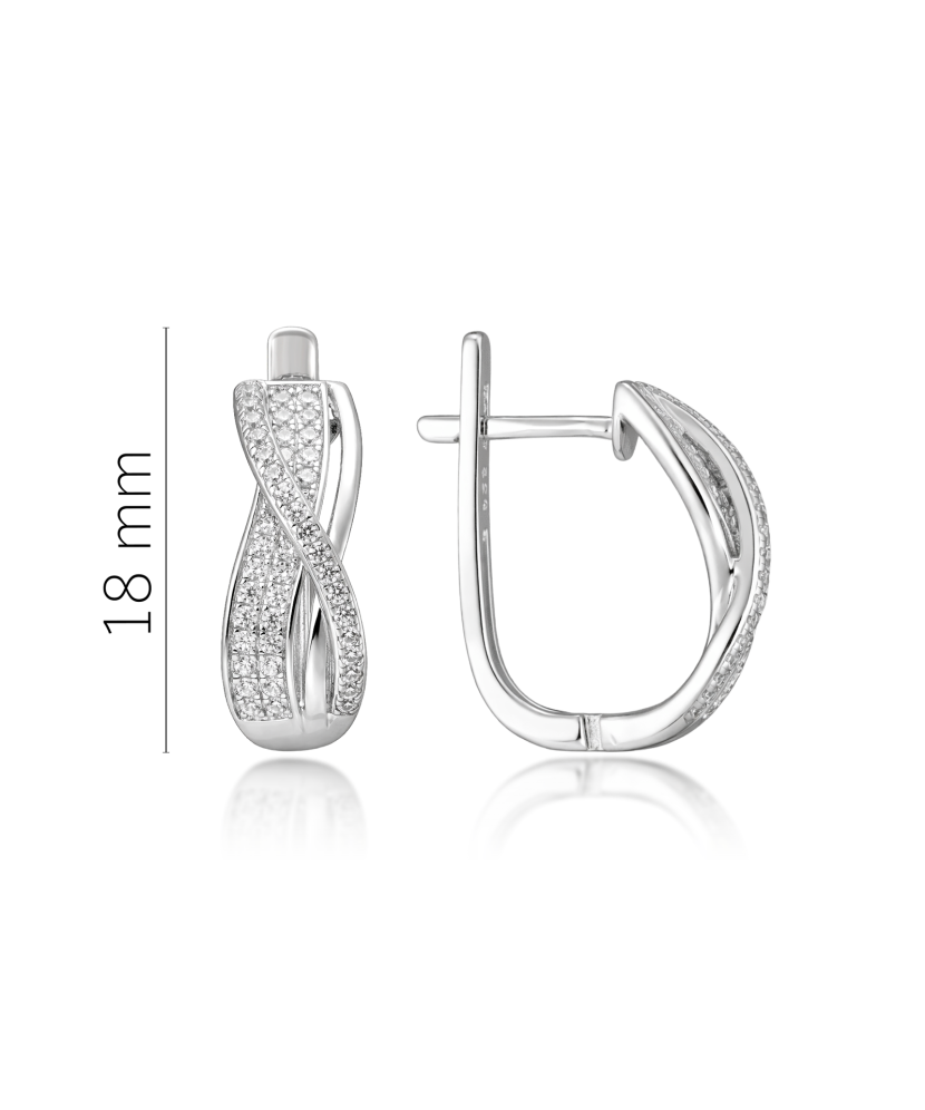 Hopeiset korvakorut zirkoneilla