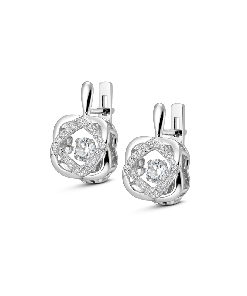 Sterling silver earrings with zircons