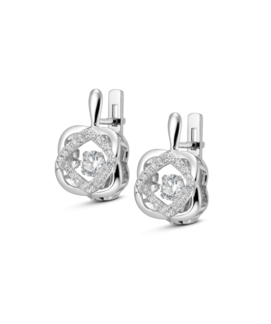 Sterling silver earrings with zircons