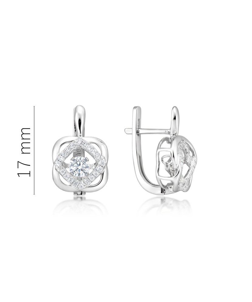 Sterling silver earrings with zircons