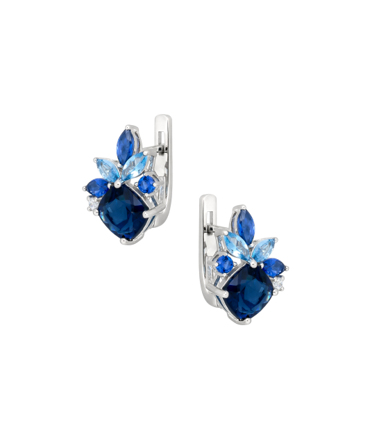 Sterling silver earrings with zircons