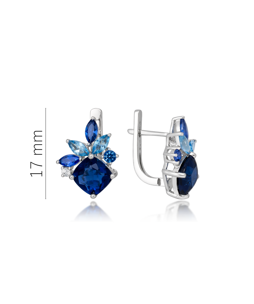 Sterling silver earrings with zircons