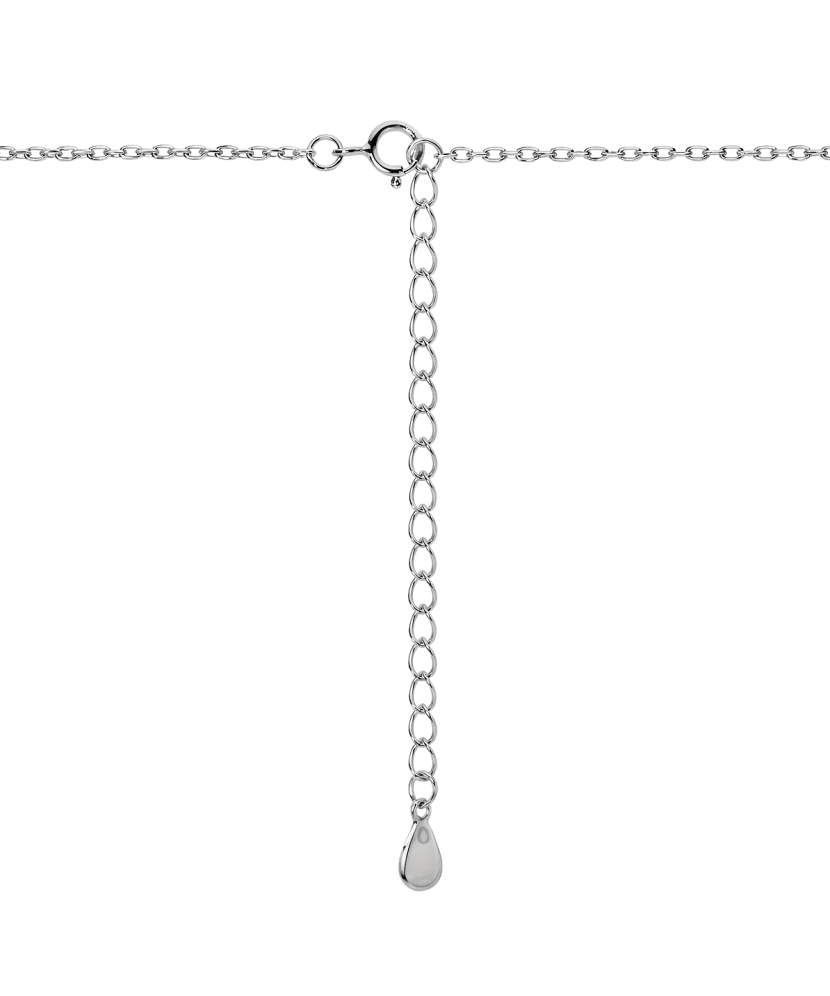 Hopeinen ketju zirkoniriipuksella "sydän"