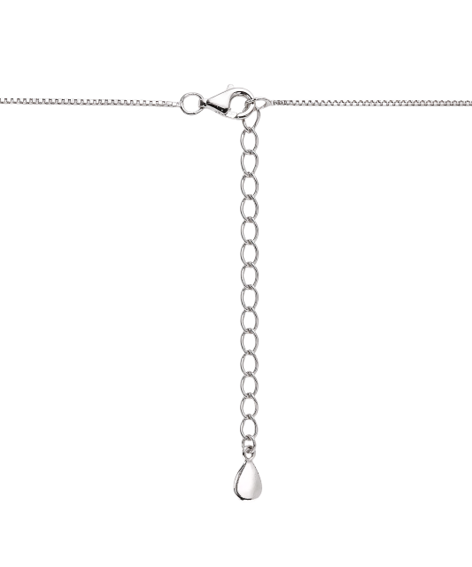 Sterling silver chain with zirconium pendant "heart"