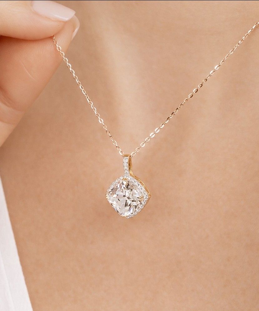 Sterling silver earrings with zircons