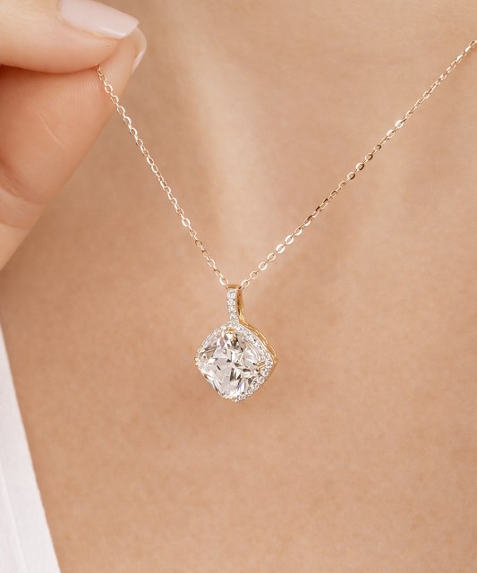 Sterling silver earrings with zircons