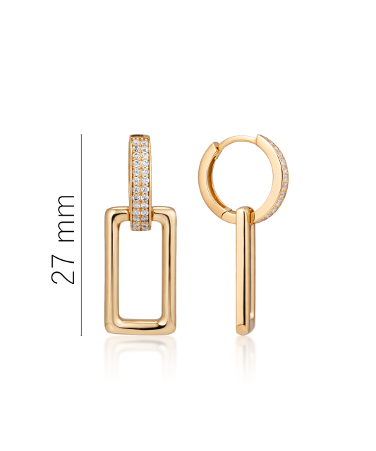 Kultaiset korvakorut zirkoneilla