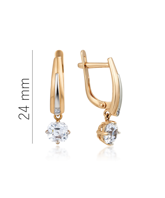 Kultaiset korvakorut zirkoneilla