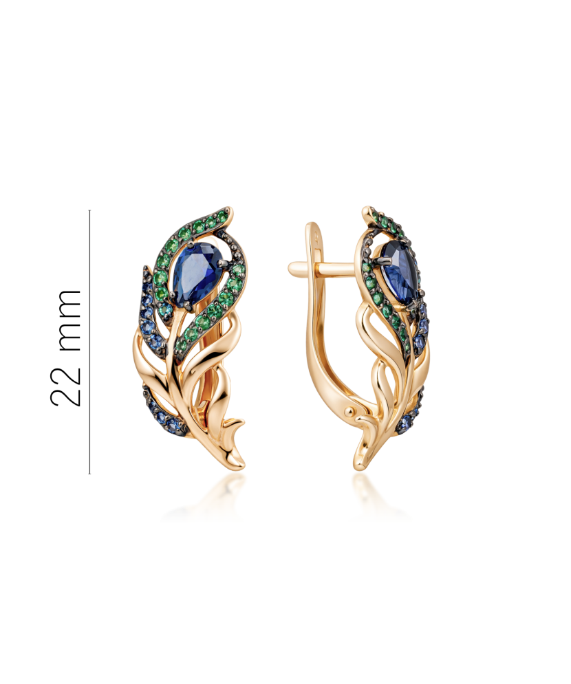 Kultaiset korvakorut zirkoneilla