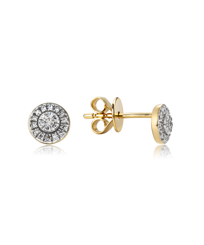 Yellow Gold earrings with diamonds