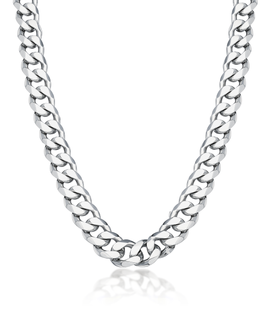 Men's silver chain "Curb"