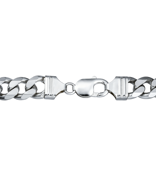 Men's silver chain "Curb"
