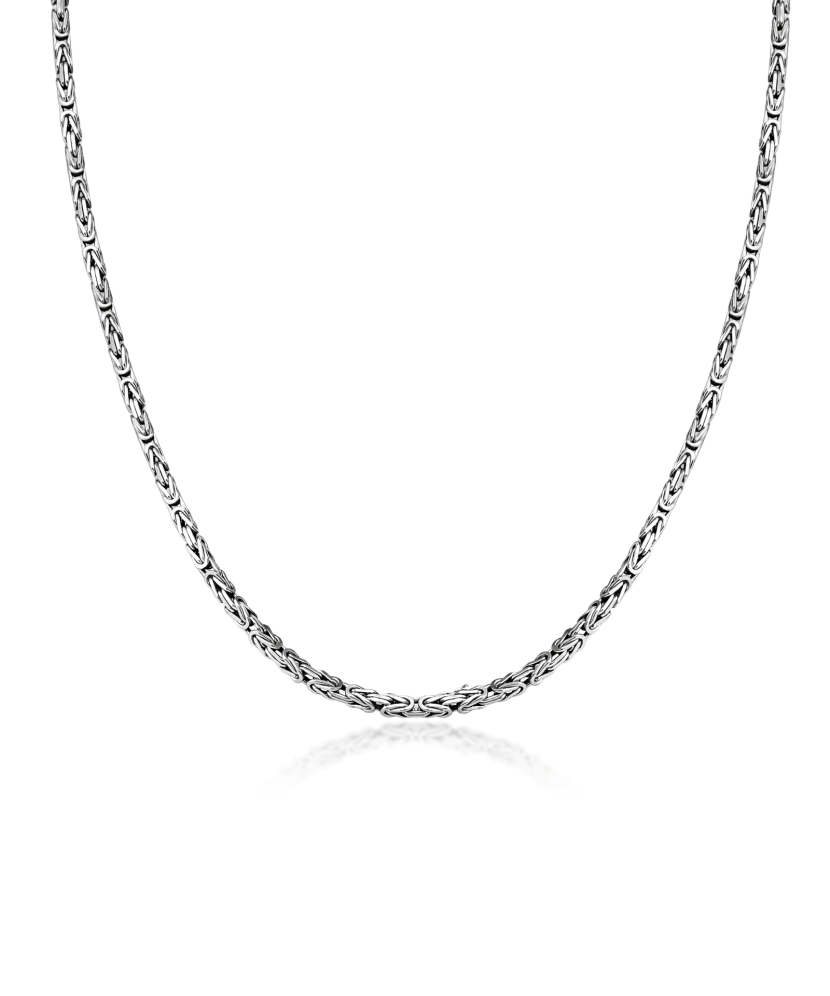 Rhodium-plated silver chain