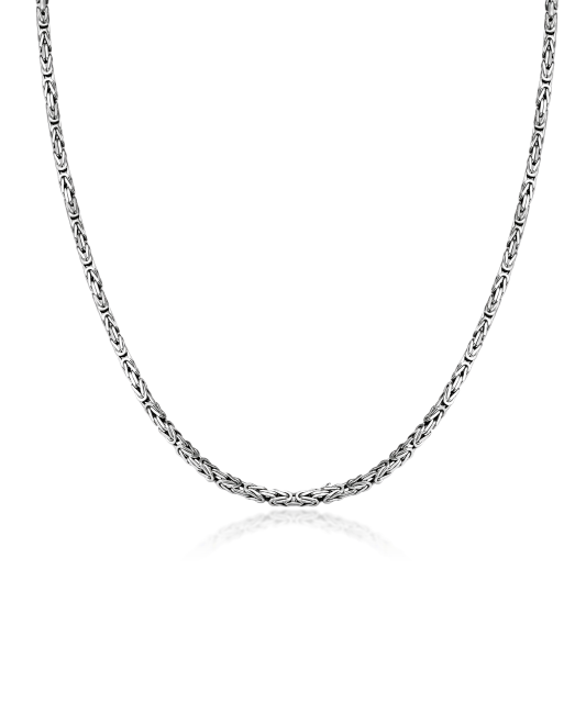 Rhodium-plated silver chain