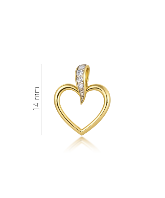 Yellow Gold pendant with diamonds