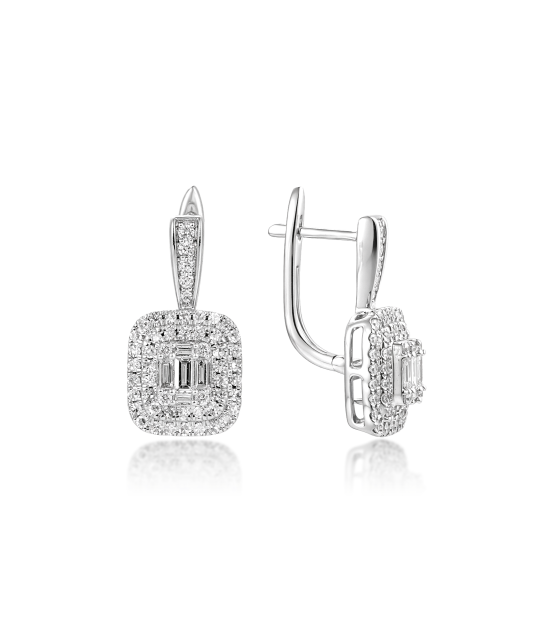 Valkokultaiset korvakorut timanteilla 1.01ct