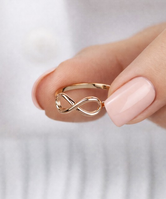 Gold ring "infinity"