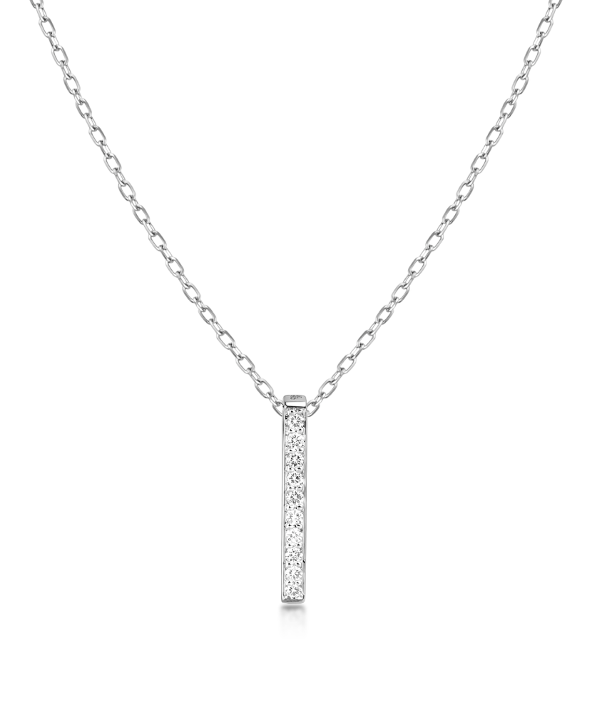 White gold chain with diamond pendant