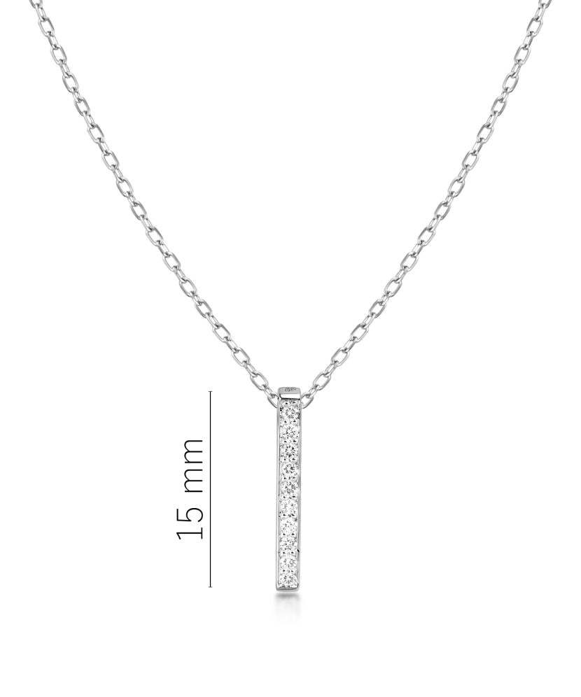 White gold chain with diamond pendant