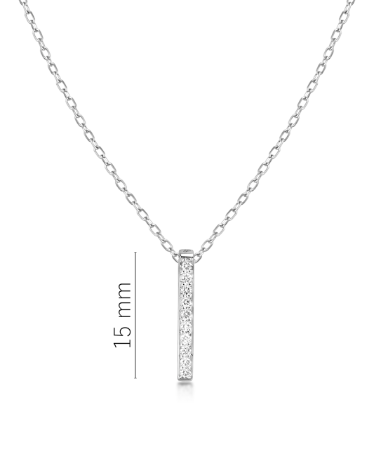 White gold chain with diamond pendant
