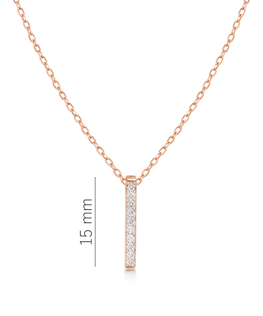 Gold chain with diamond pendant