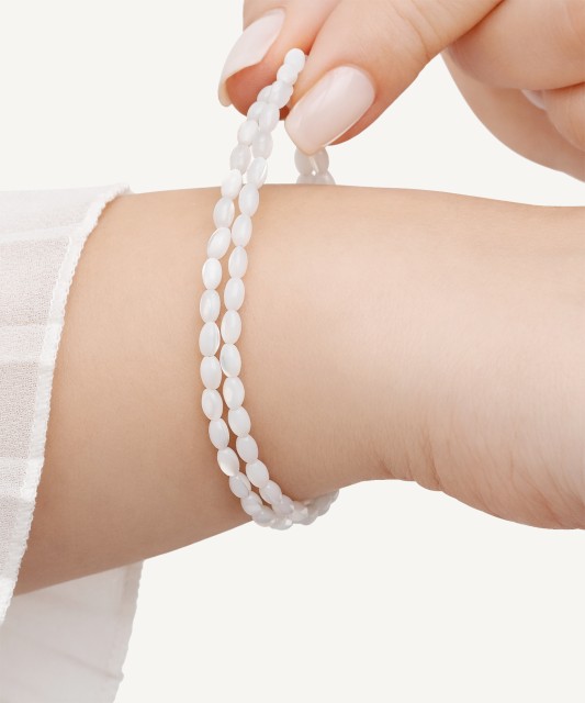 Sterling Silver Bracelet With mother of Pearl