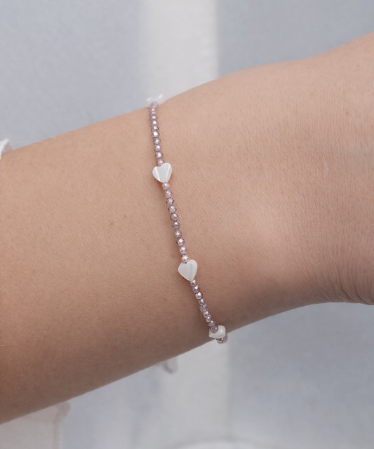 Apyrankė Su cirkoniais ir perlamutru