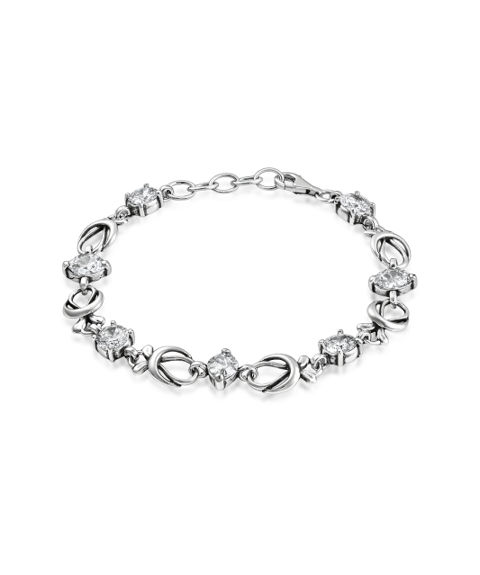 Sterling Silver bracelet with zircons
