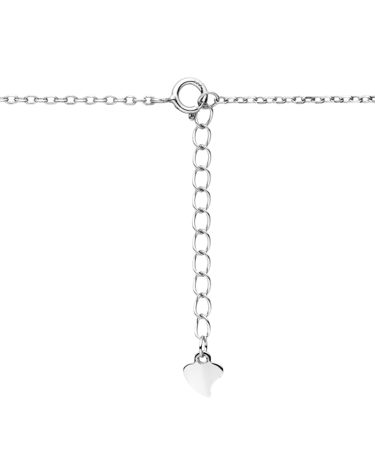 Hopeaketju zirkoniriipuksella