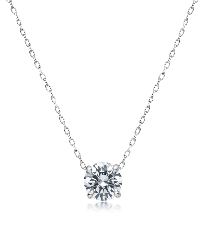 Hopeaketju zirkoniriipuksella